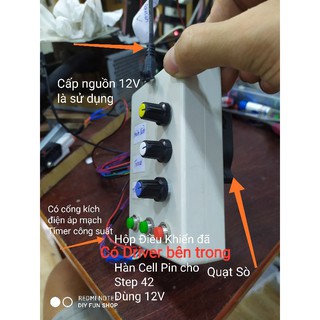 Hộp Điều Khiển Hàn Cell Pin CÓ DRIVER bên trong cho Step 42mm Dùng nguồn 12V