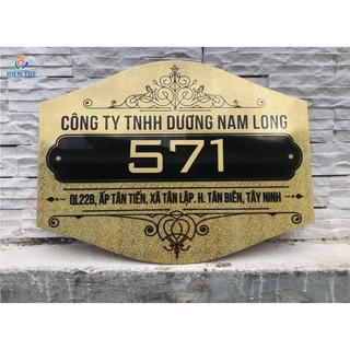 Bảng số nhà biệt thự chất liệu đồng