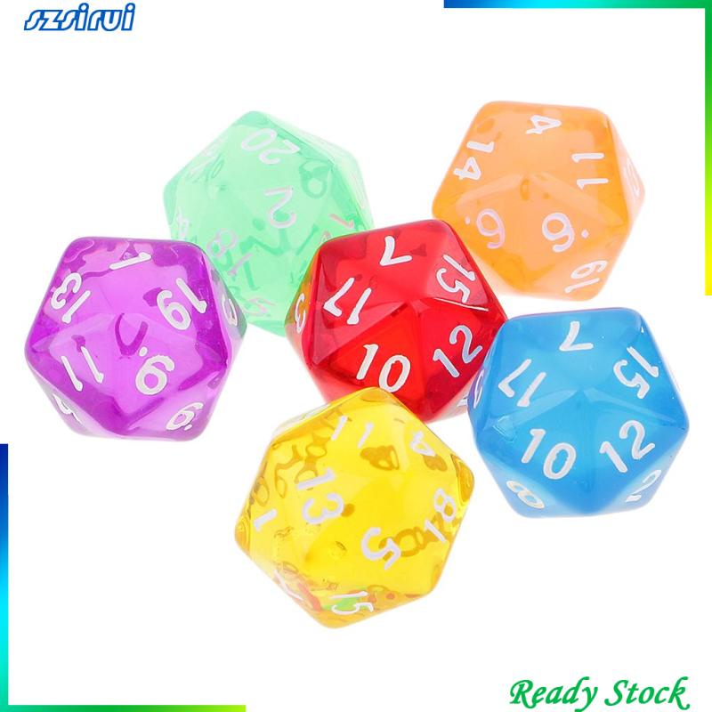 Set 6 viên xí ngầu đa diện D20 mới