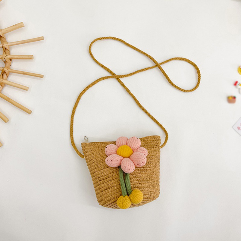 Túi Đeo Chéo Hình Vuông Nhỏ Họa Tiết Hoa Xinh Xắn Thời Trang Cho Nữ Se7en