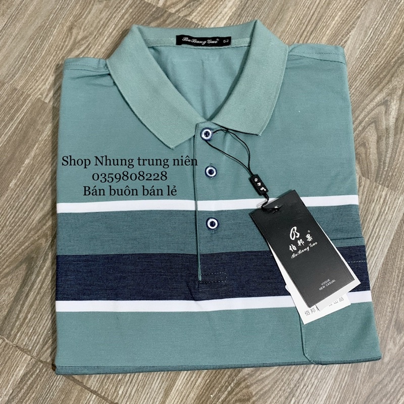 Áo Mông Tơ Ghi phông cộc tay Nam Trung Niên chất lụa lạnh, thun Cao Cấp