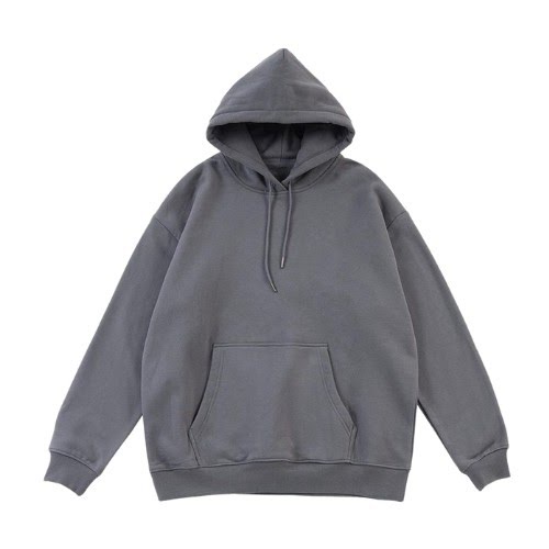 Áo khoác hoodie trơn unisex màu xám bigsize (80-130kg)
