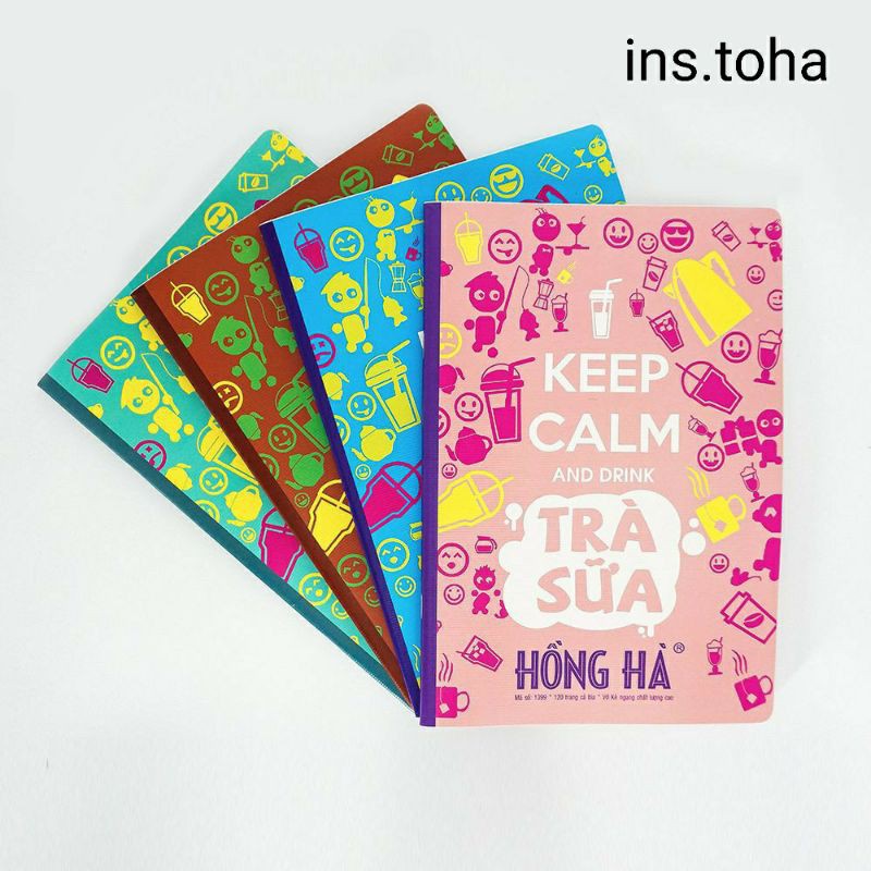 Tập học sinh kẻ ngang 120tr Hồng Hà Keep Calm & Trà Sữa