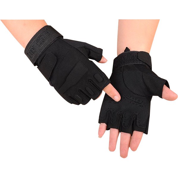 Găng Tay xe máy, đi phượt black cụt ngón chính hãng