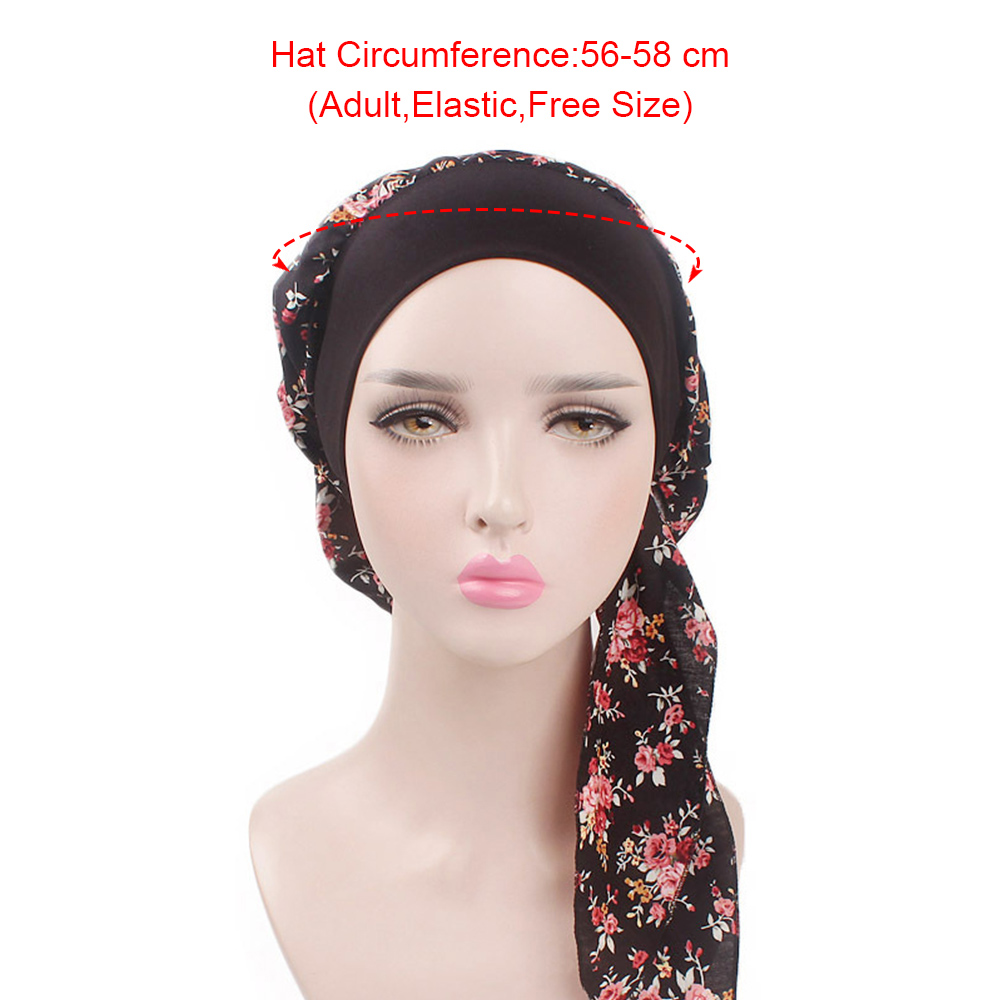 Băng Đô Turban Co Giãn In Họa Tiết Phong Cách Hồi Giáo Có Thể Điều Chỉnh