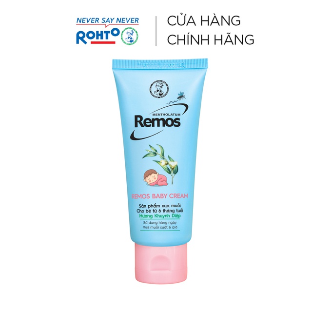 Kem chống muỗi cho bé từ 6 tháng tuổi Remos Mentholatum hương Khuynh diệp (70g)