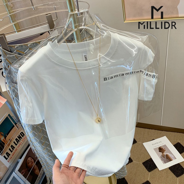 Áo Thun Cotton Khoét Vai Phong Cách Hàn Quốc Mẫu Mới 2022 Thời Trang Mùa Hè Cho Nữ
