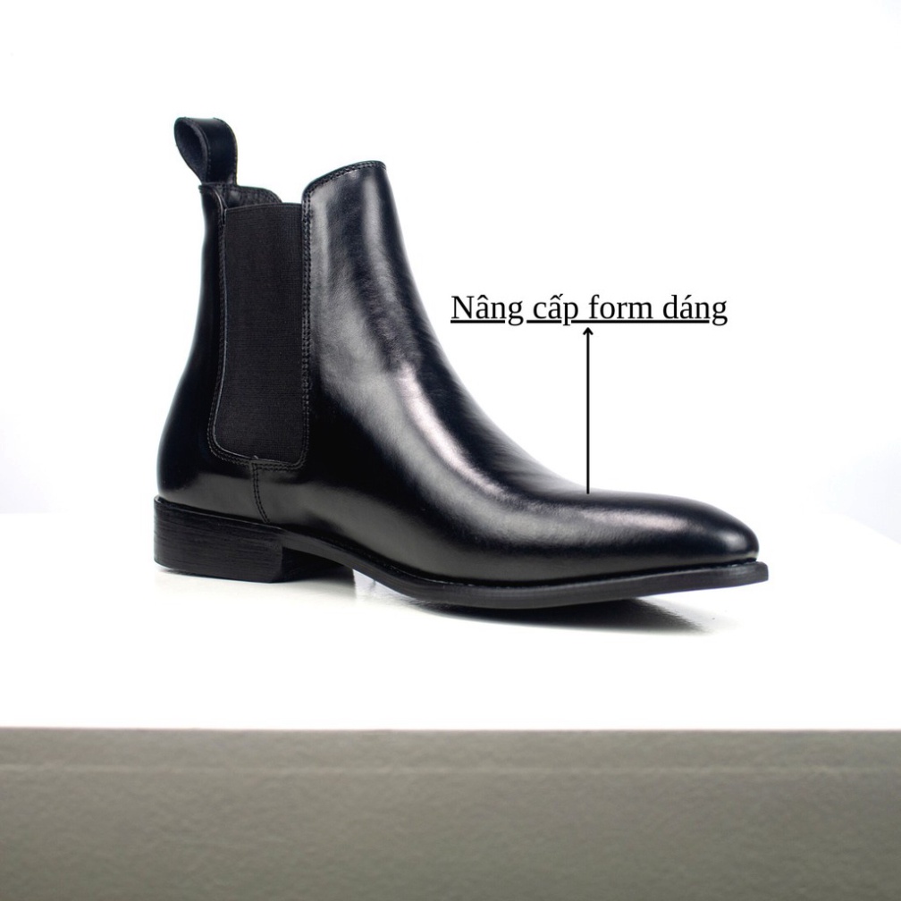 Giày Chelsea boots nam chất liệu da bò đế độn 3.5cm thời trang | BigBuy360 - bigbuy360.vn