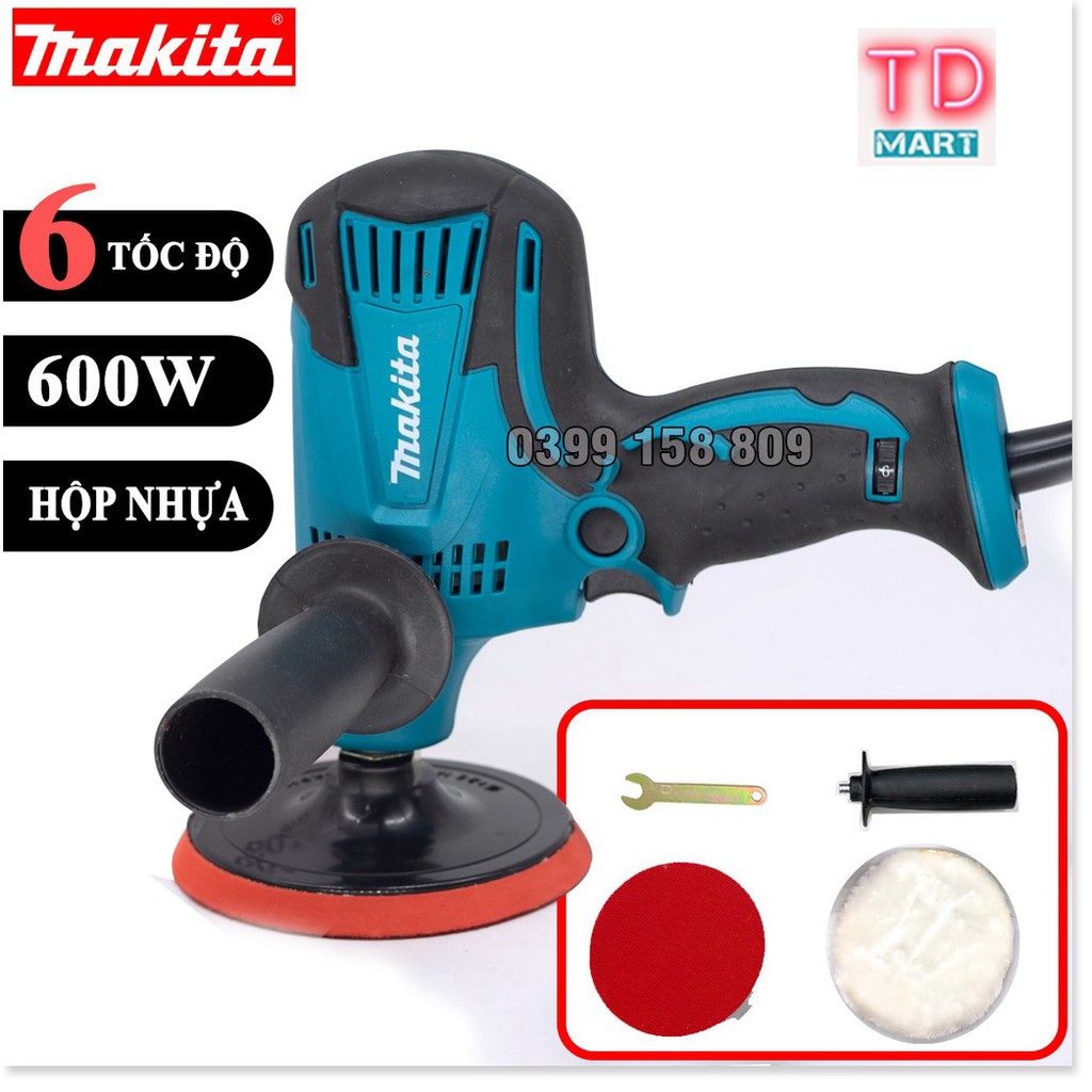 Máy đánh bóng ô tô makita GV6010, 600w, 6 Tốc độ đánh bóng, lõi đồng