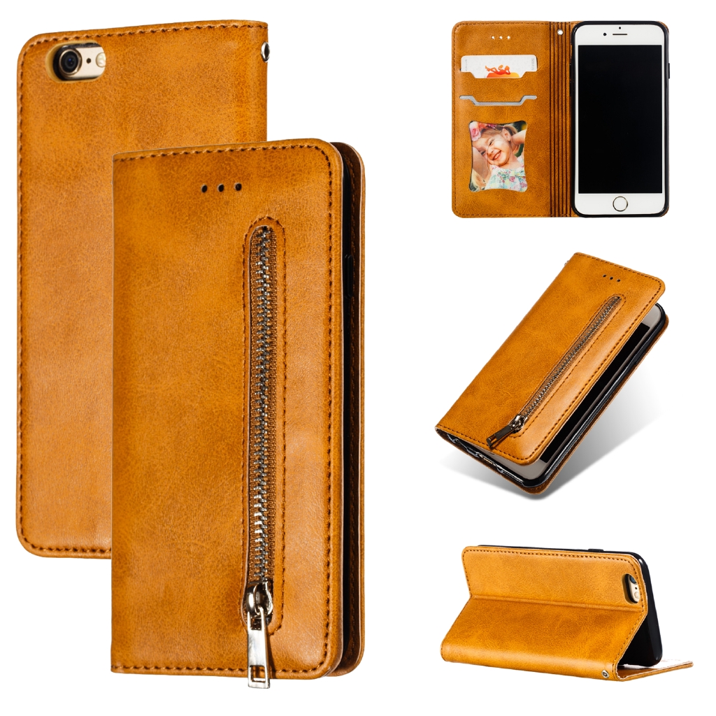 Ốp lưng da PU kèm ví nắp gập dành cho điện thoại iPhone 7 8 Plus X XS | BigBuy360 - bigbuy360.vn