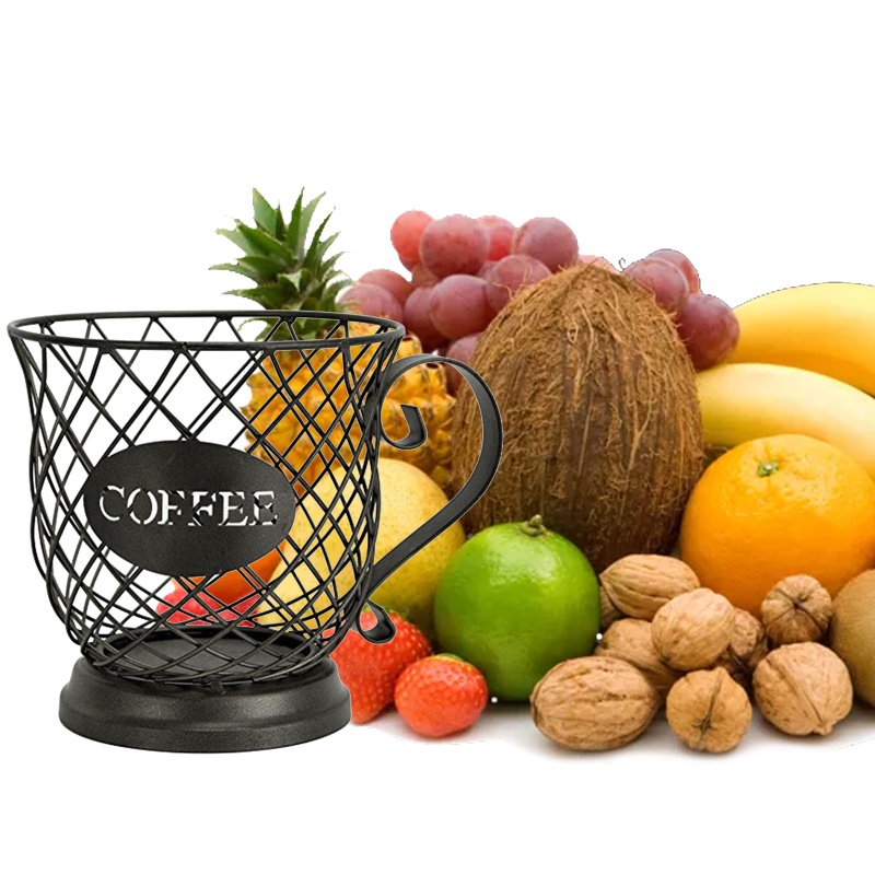 Giỏ Đựng Cốc Cà Phê Màu Đen Phong Cách Vintage