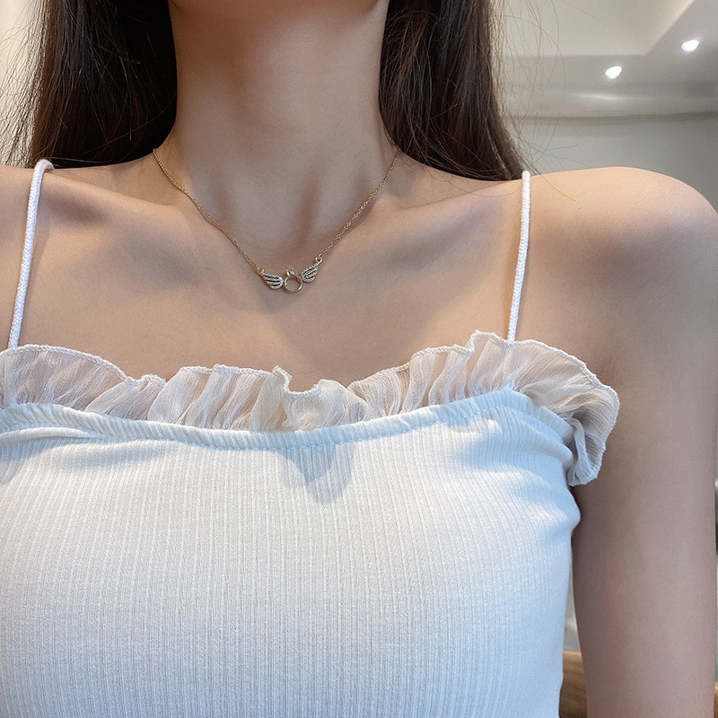 Dây chuyền hình đôi cánh thiên thần phong cách retro thời trang