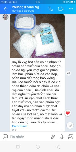 1kg bột sắn dây kinh môn