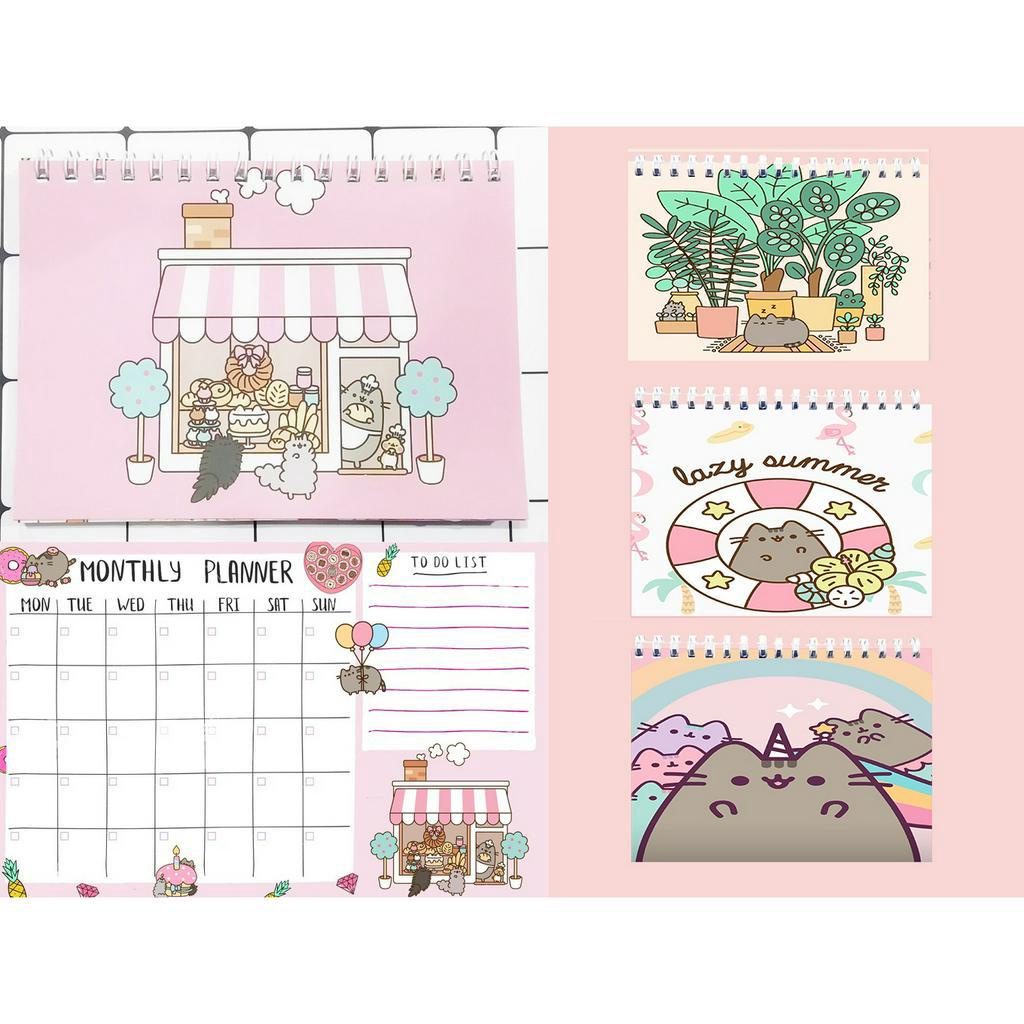 Sổ kế hoạch tháng pusheen MPI7 Monthly Planner 12 trang
