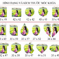 Phôi móc khóa mica 100 phôi có đục lỗ (mica đài loan)