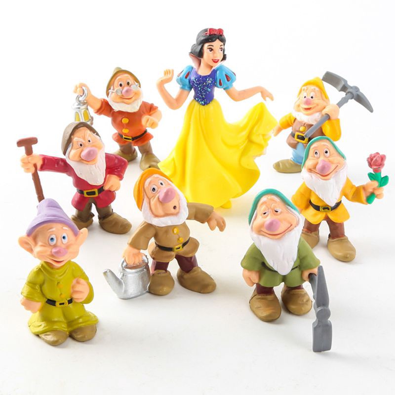 Set 8 mô hình công chúa bạch tuyết và bảy chú lùn làm quà tặng cho trẻ em