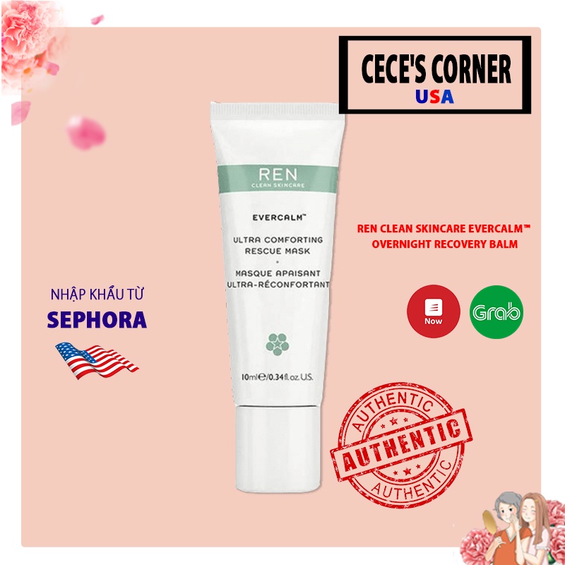 Dầu dưỡng da ban đêm Ren Clean Skincare Evercalm™ Overnight Recovery Balm 15ml
