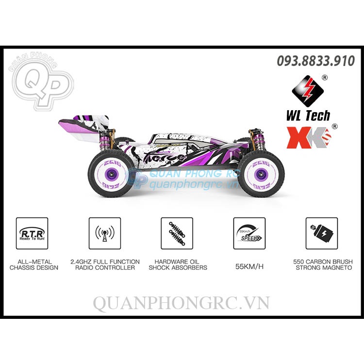 Xe điều khiển WLtoys 124019 1/12 2.4G 4WD High Speed Racing RC Buggy Car