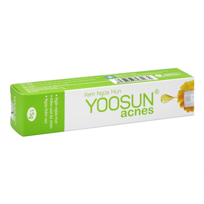 Kem Ngừa Mụn Yoosun Acnes Tuýp 15g - Sạch Mụn,Thâm Từ Thảo Dược,Cho Da Dầu,Khô Đầu Đen,Mụn Mủ