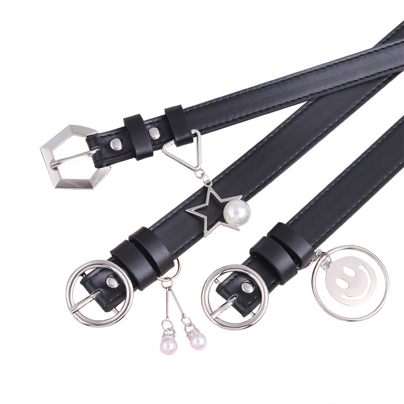 Thắt Lưng Khóa Hình Mặt Cười Đơn Giản Thời Trang Hàn Quốc Dành Cho Nữ