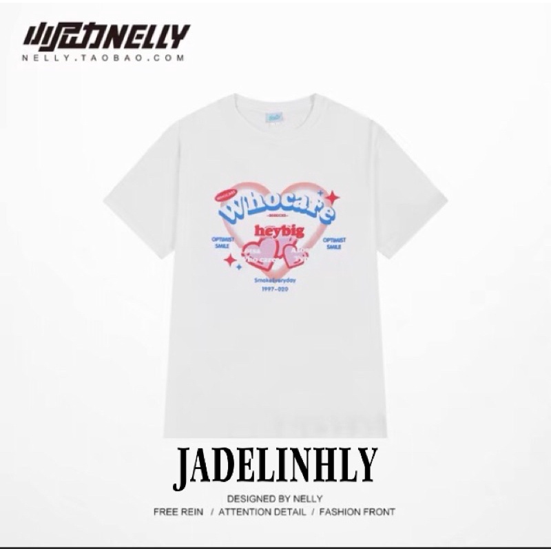 Áo phông nelly heybig sale (có sẵn) trái tim whocare
