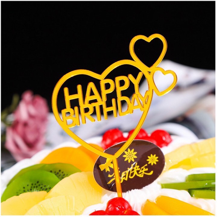 Phụ Kiện Trang Trí Bánh Sinh Nhật Bánh Kem - Combo 10 chiếc Meka Meka 3 tim