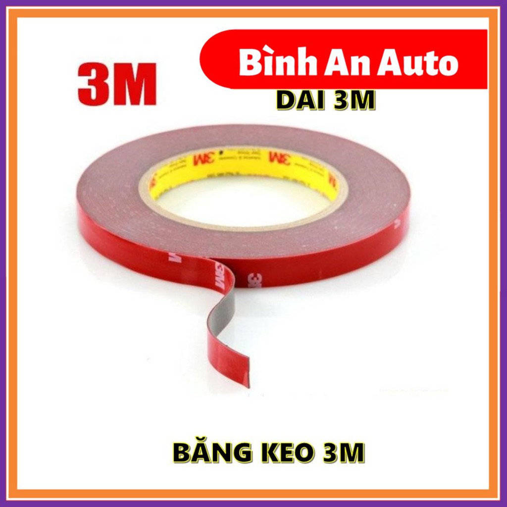 Băng keo 3M bản 1cm dài 3 mét - Bình An Auto