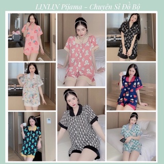 Bộ ngủ - đồ ngủ pijama tay cộc đùi lụa mango cao cấp loại 1