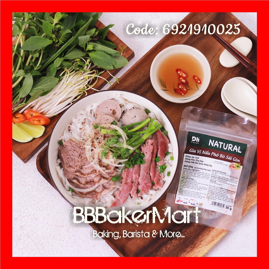 Gia vị nấu Phở BÒ SÀI GÒN NATURAL DH Foods - 1 Gói 25gr