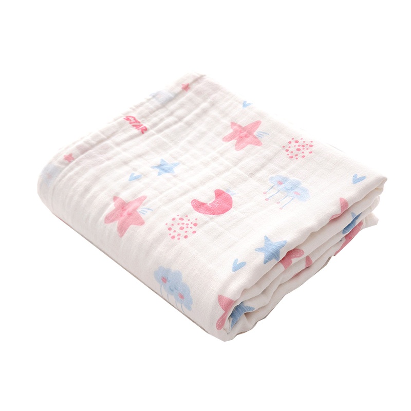 Chăn Quấn Em Bé 6 Lớp Chất Liệu Cotton Nguyên Chất