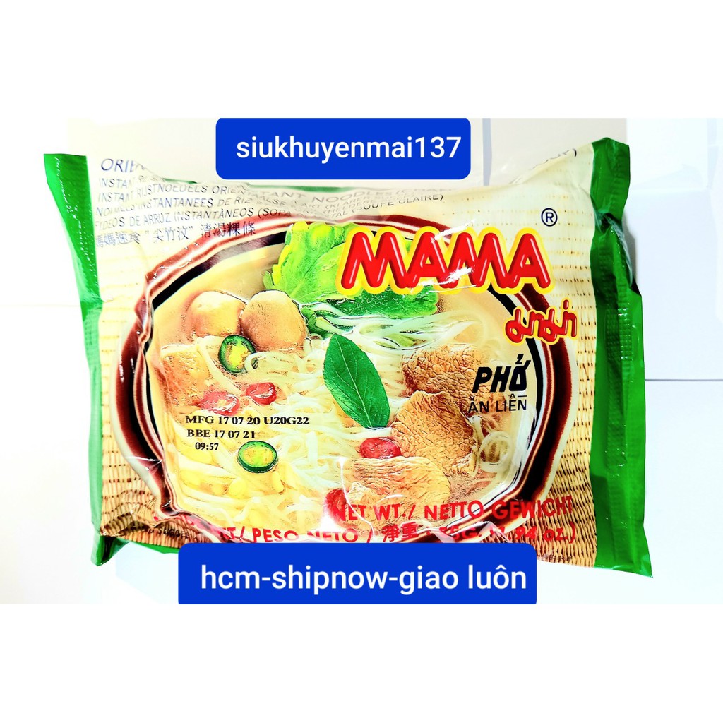phở ăn liền mama 55 gr gói thái lan