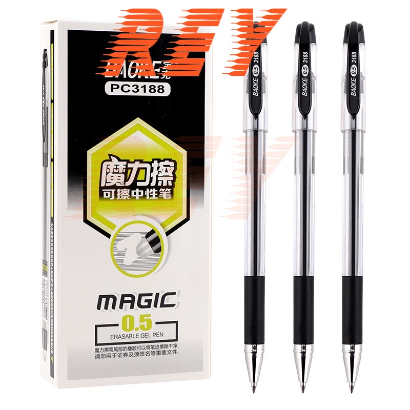 HỘP 12 cây bút gel xóa được 0.5mm BAOKE PC3188