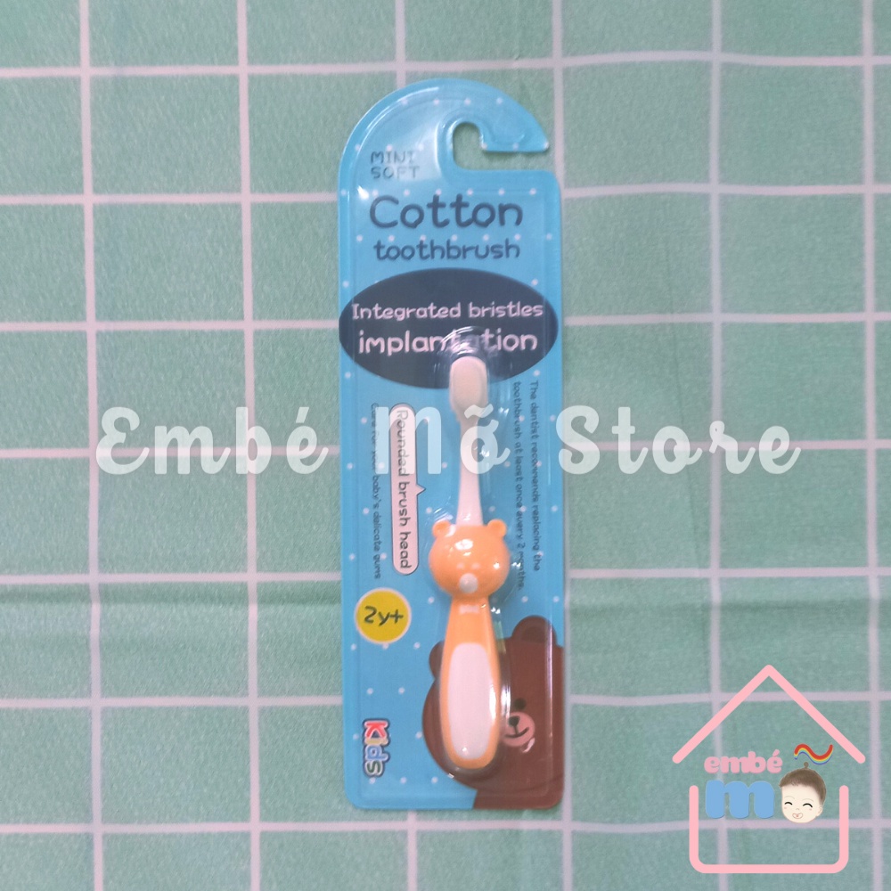 Bàn Chải Đánh Răng Cotton Hình Gấu Bàn Bàn Chải Lông Tơ Siêu Mềm Cho Bé - Embé Mỡ