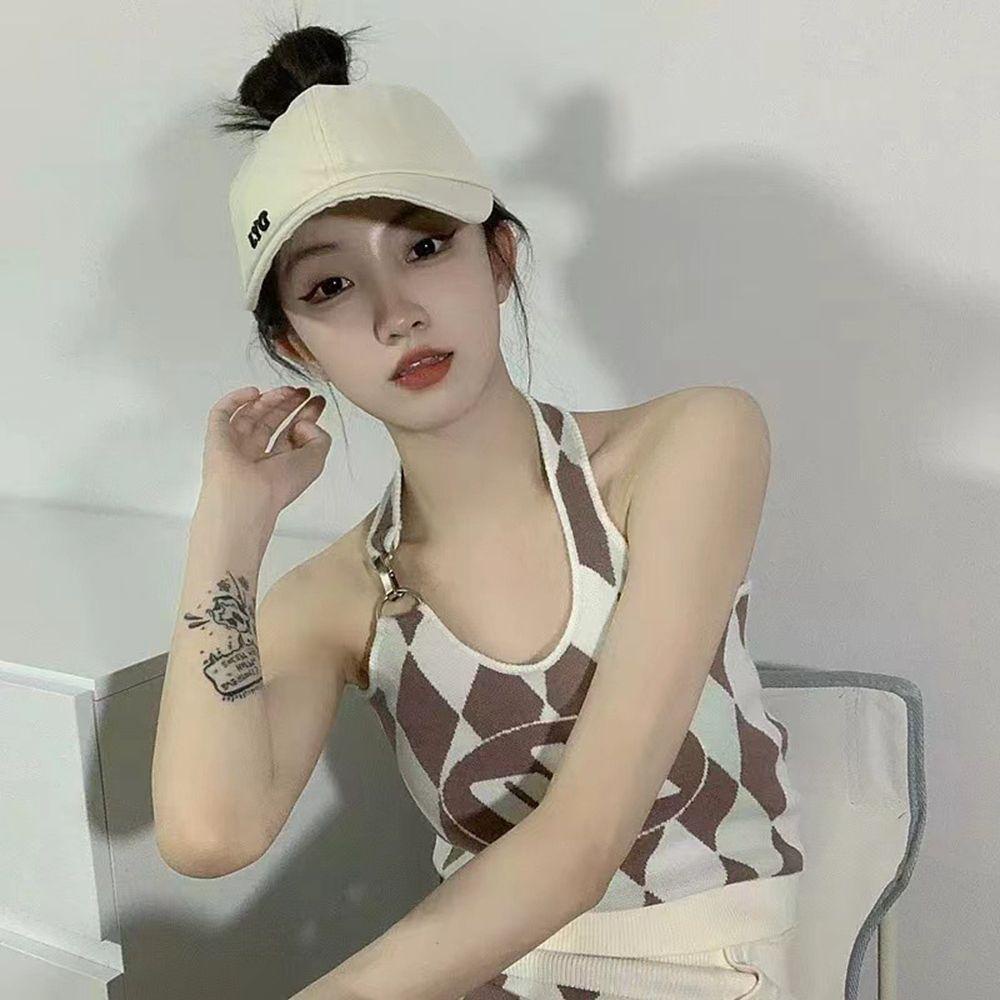 QQMALL Mũ Lưỡi Trai Nửa Đầu Có Thể Điều Chỉnh Kích Cỡ Phong Cách Hàn Quốc Thời Trang Unisex