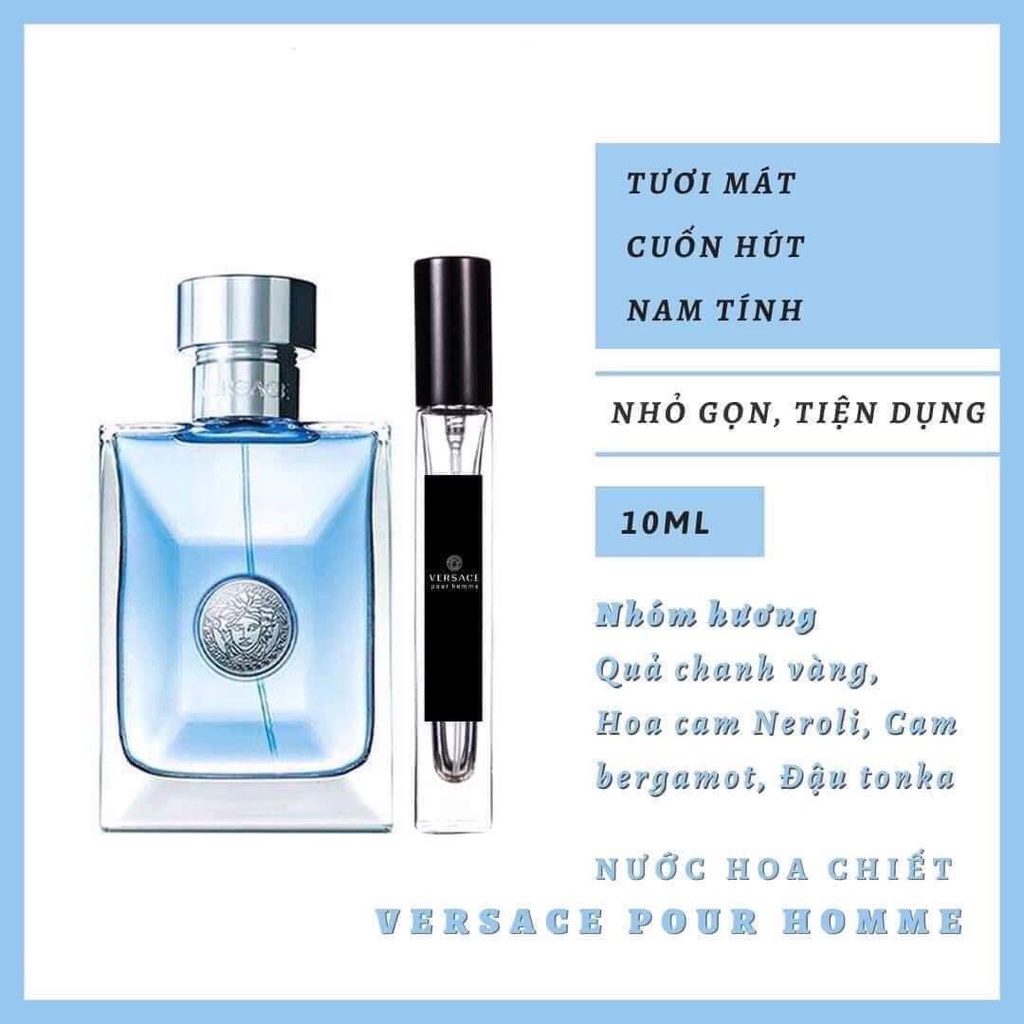 |Chính Hãng| Nước Hoa Nam Cao Cấp Verseca Pour Homme Chai Chiết 10ml - Nước Hoa Authentic