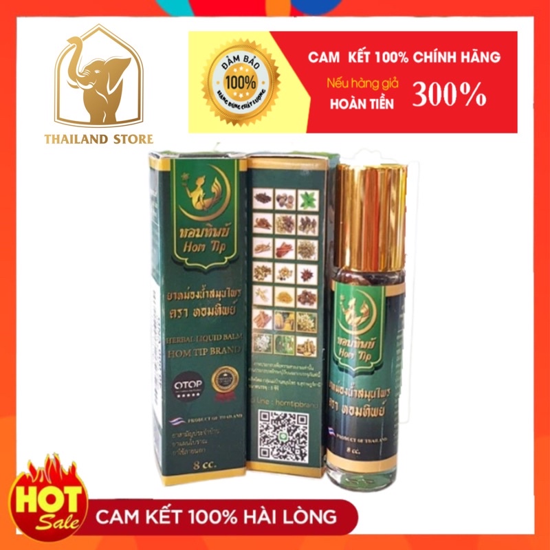 [CHÍNH HÃNG]Dầu herbal liquid balmhom tip brand 21 vị Thái Lan 8ml