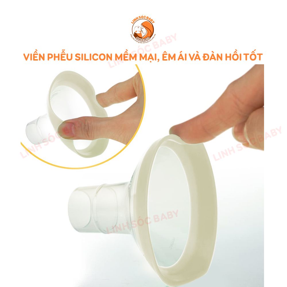 Phễu hút sữa Medela Flex chính hãng, phễu nhựa viền silicone, size 21, 24, 27, 30mm, dùng cho Máy hút sữa Medela