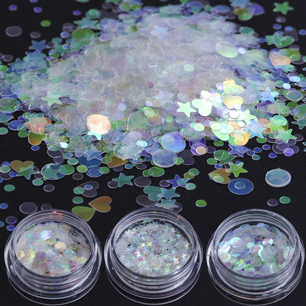 Vảy kim tuyến lấp lánh nhiều hình dáng trang trí móng tay