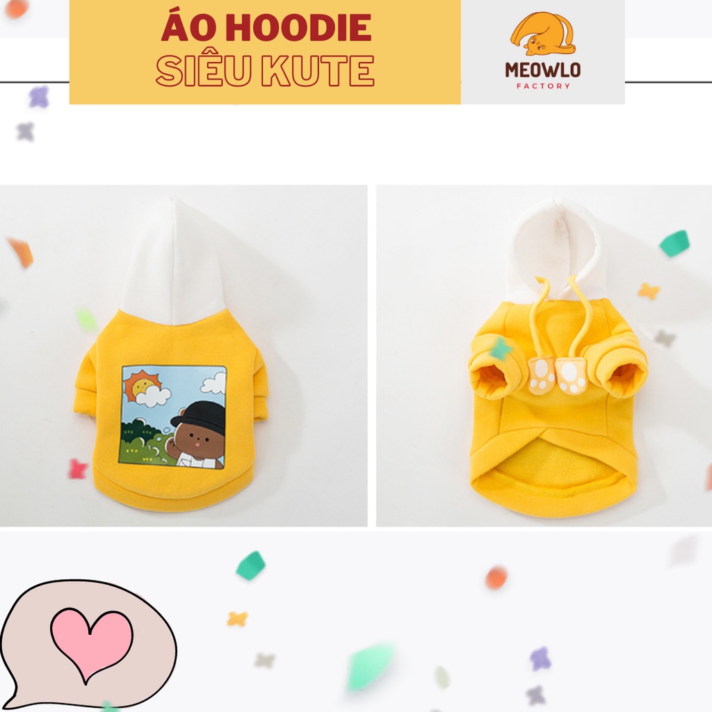 Aó hoodie cho mèo 🥕 Siêu kute 🥕 Gía rẻ HCM chất liệu cotton cao cấp thoáng mát