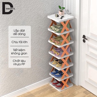 Kệ để sách báo, giày dép, đồ dùng gia đình hình chữ X 5 tầng gấp gọn thông minh, cho không gian nội thất gọn gàng