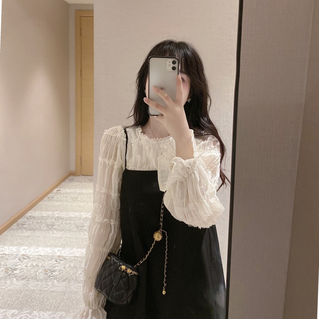 SET ÁO VÀ YẾM HAI DÂY ULZZANG