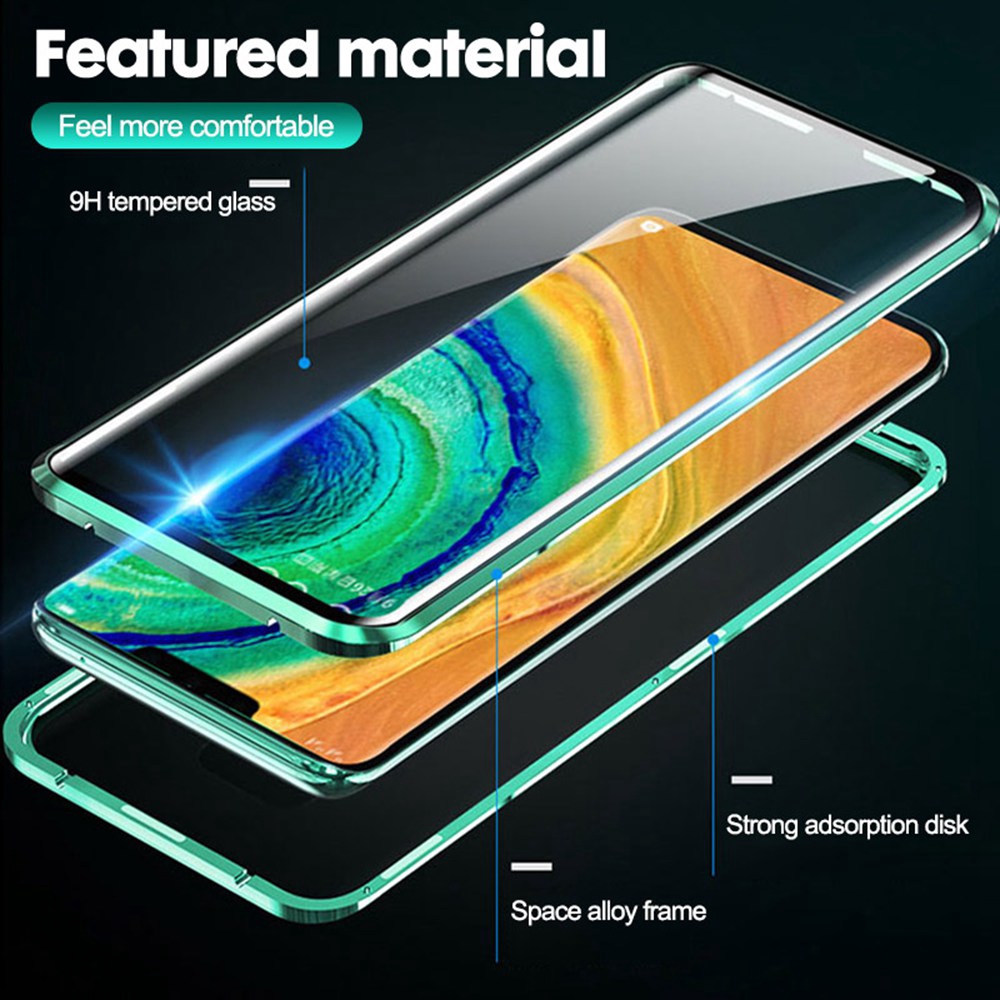 Huawei Mate 40 Plus 30 Pro Cover Double Sided Tempered Glass Mate40 Magnetic Flip Case Mate30 Full Protection Casing