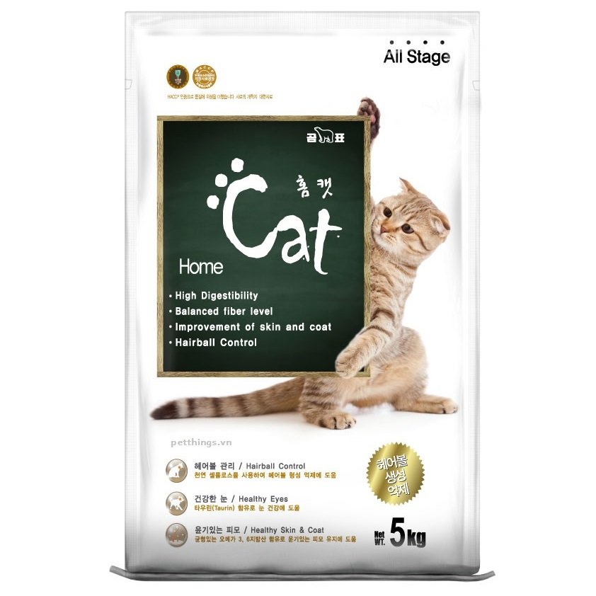 Thức ăn hạt cho mèo Hàn Quốc hạt HOME CAT 5kg - Thức ăn cho mèo giá sỉ