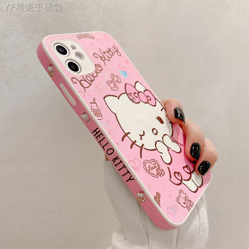 Ốp Điện Thoại Họa Tiết Mèo Hello Kitty Dễ Thương Cho Iphone 11 12 Pro Max X Xr Xs