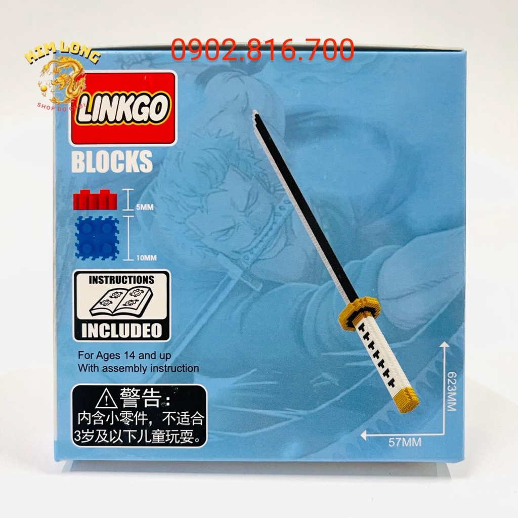 DIY Đồ chơi lắp ráp Le-go 3D mô hình KIẾM NHẬT KATANA KHÔNG CÓ VỎ KIẾM VÀ CÓ VỎ KIẾM