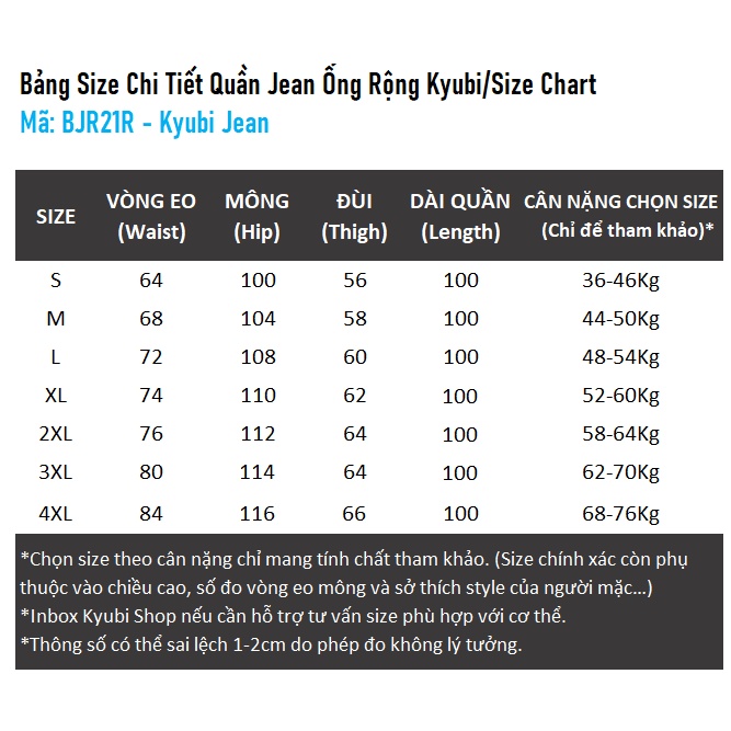 Quần jean ống rộng đen chỉ nổi kèm đai lưng cúc và lai gấp - Quần jean ống rộng suông Kyubi JIN23