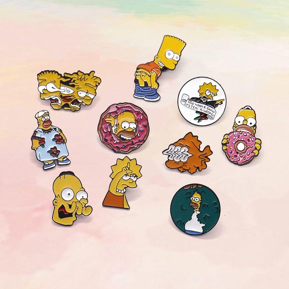 Huy Hiệu Cài Áo Hợp Kim Hình Simpson Thời Trang