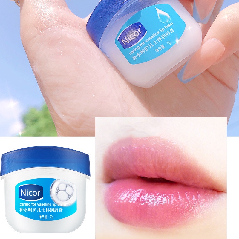 4 cái Mini Nicor Vaseline Son Dưỡng Môi Mặt Nạ Dưỡng Ẩm Dưỡng Ẩm Lâu Dài Nuôi Dưỡng Mịn Màng