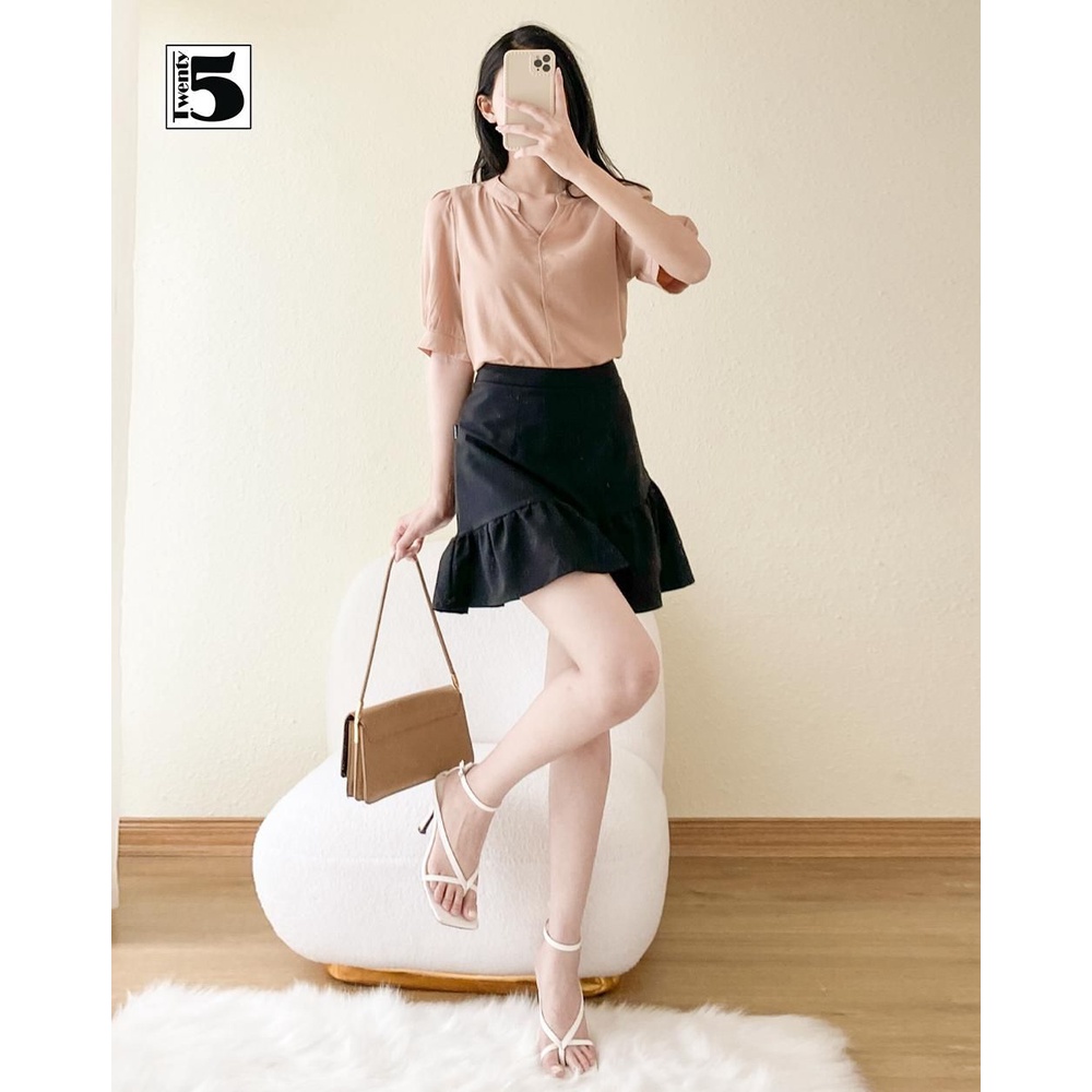 Chân váy công sở bè đuôi cá chéo dáng ngắn Twentyfive TC5