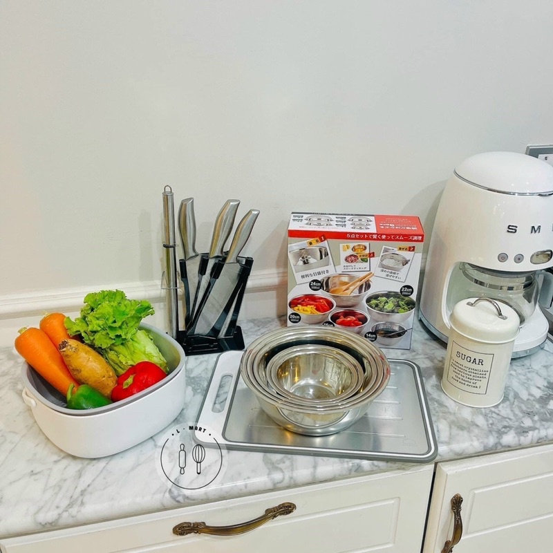 Set 5 âu inox đa năng, tiện lợi